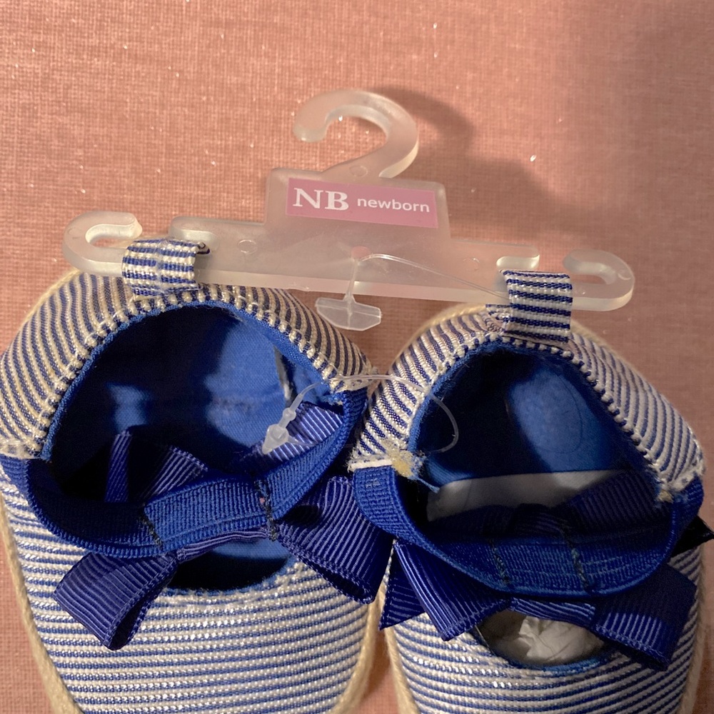 Brand New! Carter’s Baby Shoes. Blue and white.